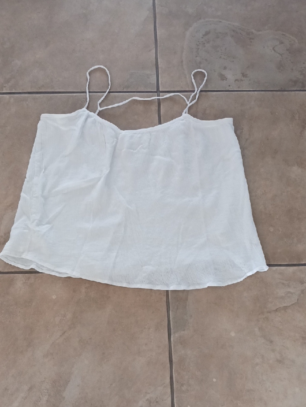 H&M White Lightweight Spaghetti-Strap Camisole